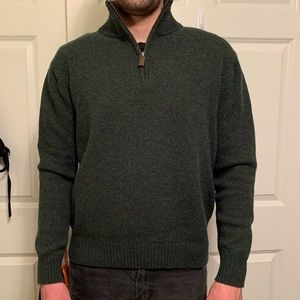 J.Crew lambs wool quarter zip sweater